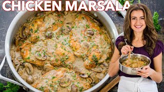 Creamy Chicken Marsala Recipe  30 Minute Dinner [upl. by Mak]