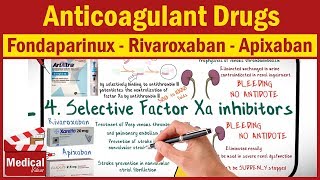 Pharmacology CVS 24 Anticoagulant Drugs Part 4 Factor Xa inhibitor Fondaparinux  Rivaroxaban [upl. by Nomae562]