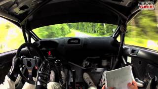 Inboard Frank Tore Larsen Ford Fiesta WRC  Sørlandssprinten SS4 2013  Motorsportfilmernet [upl. by Alden364]