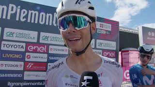 Filippo Baroncini  Interview at the start  Gran Piemonte 2024 [upl. by Ynnot691]