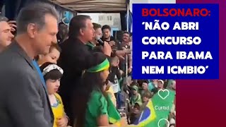 Bolsonaro quotNão abri concurso para Ibama nem ICMBioquot [upl. by Huey762]