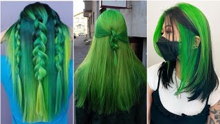 Fantastic Green hair color ideas For Beginners  color de pelo verde [upl. by Poppas]