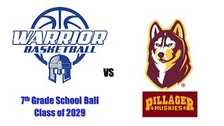 Brainerd Warrior 7th grade vs Pillager Huskies 152024 [upl. by Geraint]