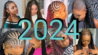 New and Latest Cornrow Hairstyles For Black Women 2024  Trending Braids Hairstyles Ideas  Cute [upl. by Mcculloch416]