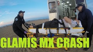 Glamis MX Dirt Bike Crash While Jumping  Imperial Sand Dunes California 2017 [upl. by Verney487]