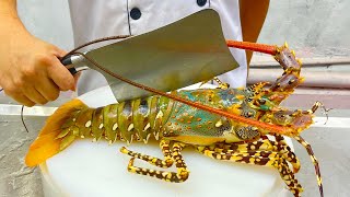 Lobster sashimi recipe lobster cooked in 4 delicious dishes  Asian chef [upl. by Onitselec]