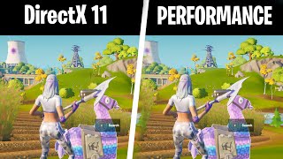 Fortnite DirectX 11 vs Performance Mode  GTX 1650  1080p Performance Comparison [upl. by Akkim]