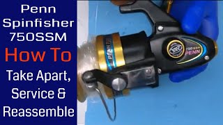 Penn Spinfisher 750SSM Fishing Reel  How to take apart service and reassemble [upl. by Griz69]