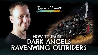 How to Paint Dark Angels Ravenwing Outrider [upl. by Keefe]