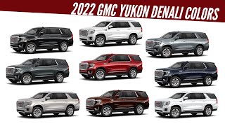 2022 GMC Yukon Denali SUV  All Color Options  Images  AUTOBICS [upl. by Fotina]