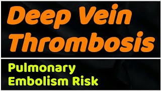 Deep Vein Thrombosis Understanding Pulmonary Embolism Risk [upl. by Nowaj]