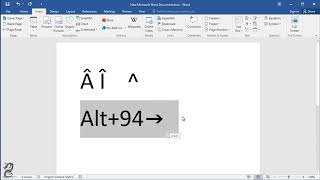 How to type characters with circumflex accent marks in Word Type circumflex accent in Word [upl. by Llewellyn254]