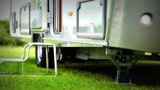 EampP Hydraulics  Caravan Leveller System Video [upl. by Aleahc]