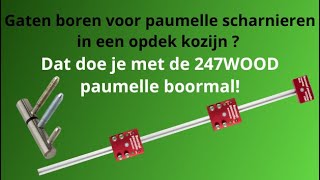 Gaten boren voor paumelle scharnieren in een opdek kozijn [upl. by Meade740]