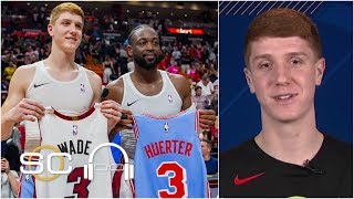 Dwyane Wade jersey exchange a special moment for Hawks guard Kevin Huerter  SC with SVP [upl. by Annawat595]