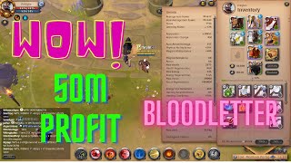 Bloodletter Agressive Gathering MillIons in loot Albion PVP Dagger main Solo content Black zone [upl. by Aitsirt]