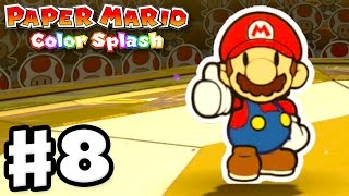 Paper Mario Color Splash  Gameplay Walkthrough Part 8  Roshambo Temple 1 Nintendo Wii U [upl. by Introk]