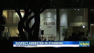 69yearold man arrested after stabbing incident on Nuuanu Ave victim hospitalized [upl. by Julianne]