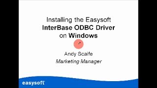 Installing the Easysoft Limited InterBase ODBC Driver onto Windows [upl. by Bertero]