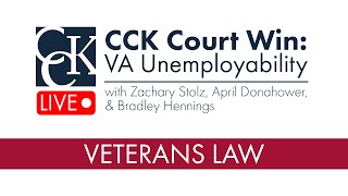 CCK Court Win VA Unemployability TDIU [upl. by Neelhtac]