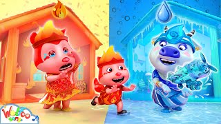 Baby Fire Switched Family  Water and Fire Family Song  Imagine Baby Songs  Wolfoo Kids Songs [upl. by Eenram]