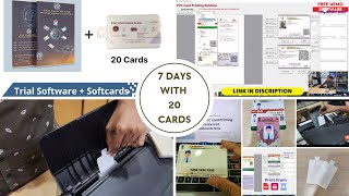 Free PVC card Printing Software Demo 7 Days With Softcards  Full Feature Working  All Card Print [upl. by Joashus799]