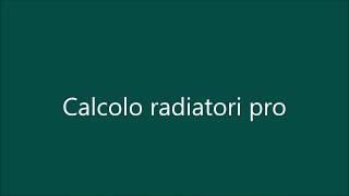 calcolo radiatori pro [upl. by Streeto]