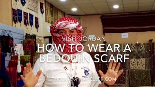 How to wear a Bedouin Scarf in Jordan [upl. by Adroj142]