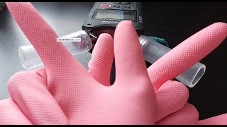 【ASMR】ゴム手袋で指かき ear cleaning finger scratching with rubber gloves [upl. by Danforth342]