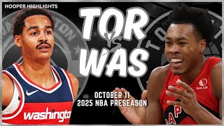 Toronto Raptors vs Washington Wizards Full Game Highlights  Oct 11  202425 NBA Preseason [upl. by Almund152]