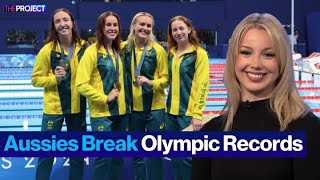 Aussie Dolphins Smash Olympic 4x200m Relay [upl. by Idnahs]