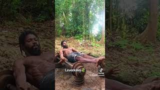 Insanely fit Jamaican man working out jamaica jamaican reggae workout shorts [upl. by Halland]