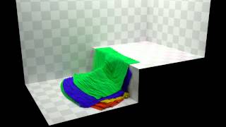 Blender Molecular addon Multiple Cloth test [upl. by Susanna378]