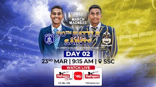 St Joseph College vs St Peters College  90th Battle of the Saints  Day 02 [upl. by Erikson]