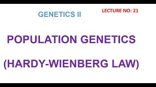 Hardy Weinberg Law  Hardy Weinberg equilibrium  genetics lectures biology learning zone [upl. by Enirolf]