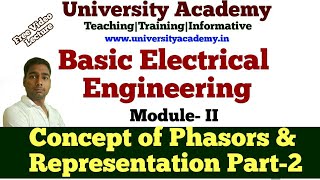 BEE32 Concept of phasors phasor representation of sinusoidally voltage current Part2 [upl. by Ahsinawt]