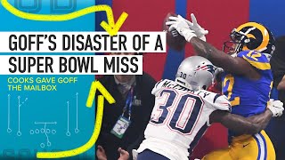 Jared Goffs Brutal Miss of a WideOpen TD to Cooks in Super Bowl LIII [upl. by Troth]