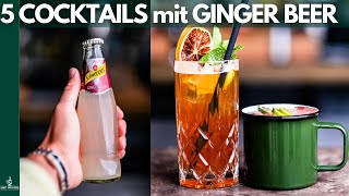 5 einfache Cocktails mit GINGER BEER 🍹 [upl. by Klingel]