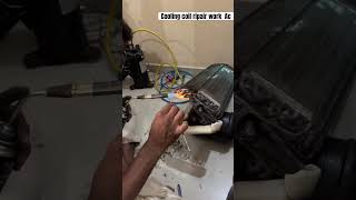 Cooling coil ripair work Haier Ac gus likeg problem solve airconditioning airconditioner haierac [upl. by Anier90]