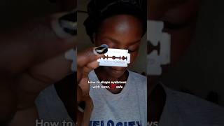 Eyebrow shaping  trim eyebrow using razor  groom eyebrows at home shorts [upl. by Ikin]