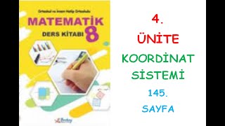 8 SINIF MATEMATİK DERS KİTABI BERKAY YAYINLARI 4 ÜNİTE KOORDİNAT SİSTEMİ145 SAYFA ALIŞTIRMALAR [upl. by Pruter379]