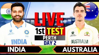 India v Australia 1st Test Day 2 Live  IND vs AUS 1st Test Live Scores amp Commentary  India Bowling [upl. by Colinson]