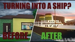 I turned the Bloxburg starter home into a SHIP [upl. by Hartmann]