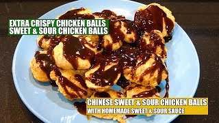 Sweet n Sour Chicken Balls  Extra Crispy Chicken  Chinese Restaurant Style Chicken [upl. by Naleek]