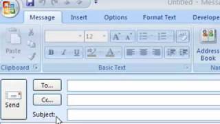 Creating a New Email Message  Outlook 2007 [upl. by Lindy]