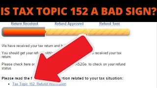 Is My 2022 IRS Tax Refund DELAYED By TAX TOPIC 152 [upl. by Tabina]