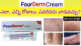 fourderm cream in telugu  uses how to use  how many days sideeffects precautions etc [upl. by Carnay]