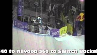 Halfpipe Snowboarding 540  Frontside Backside Cab and Switch [upl. by Wildon885]