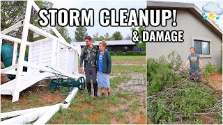 STORM DAMAGE AT OUR ARIZONA FIXER UPPER HOUSE⛈️ ARIZONA MONSOON STORM CLEANUP 2024 [upl. by Suivatram91]