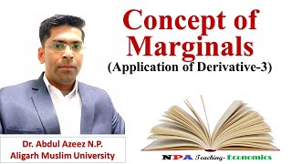 Concept of Marginals Application of Derivatives3 NPA Teaching Dr Abdul Azeez NP [upl. by Ramses88]